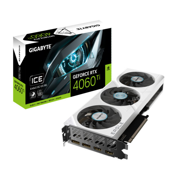 Gigabyte GeForce RTX 4060 Ti EAGLE OC ICE 8G 8GB GDDR6 128 bit Gaming Graphics Card With Triple Fans ( GV-N406TEAGLEOC ICE-8GD ) - Image 5