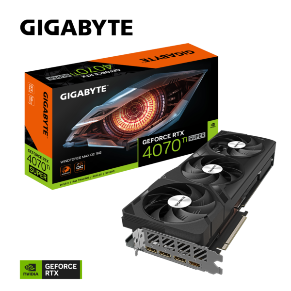 Gigabyte GeForce RTX 4070 Ti SUPER WINDFORCE MAX OC 16G 16 GB GDDR6X 256 bit Gaming Graphics Card With Triple Fans ( GV-N407TSWF3MAX OC-16GD ) - Image 8