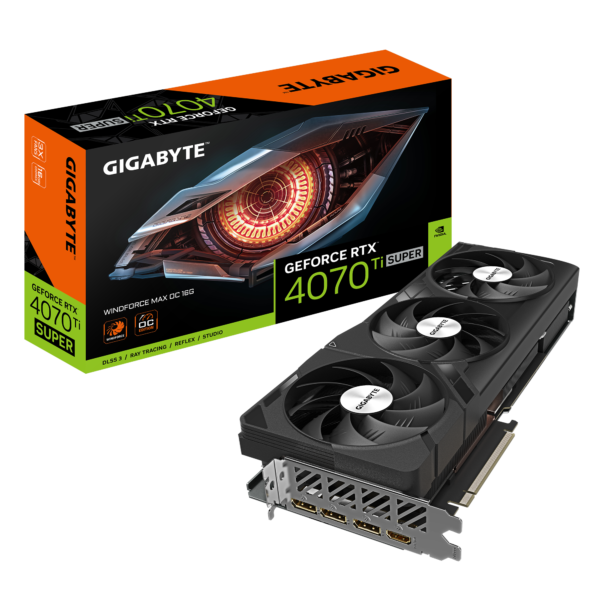 Gigabyte GeForce RTX 4070 Ti SUPER WINDFORCE MAX OC 16G 16 GB GDDR6X 256 bit Gaming Graphics Card With Triple Fans ( GV-N407TSWF3MAX OC-16GD )