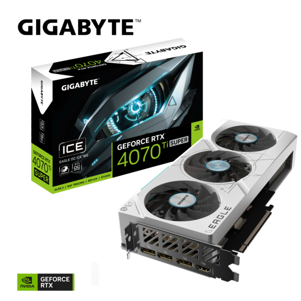 Gigabyte GeForce RTX 4070 Ti SUPER EAGLE OC ICE 16G 16 GB GDDR6X 256 bit Gaming Graphics Card With Triple Fans ( GV-N407TSEAGLEOC ICE-16GD ) - Image 10