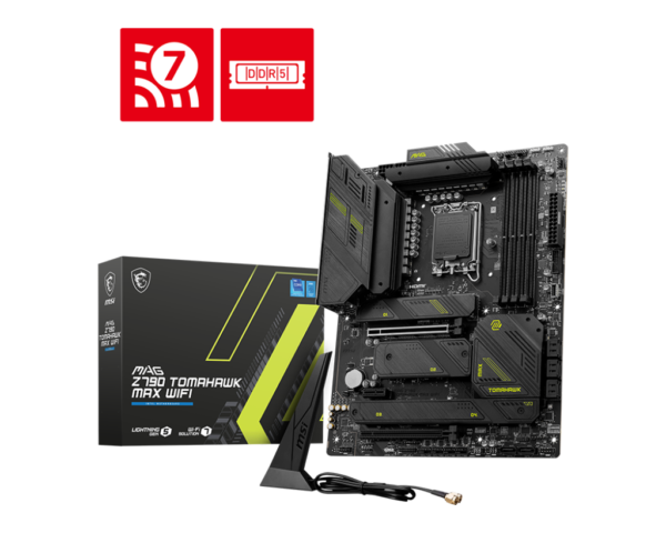 MSI MAG Z790 TOMAHAWK MAX WIFI ATX Motherboard ( Intel LGA 1700 Socket, Support Intel Core 14th, 13th, 12th Gen Processors, Intel Pentium Gold and Celeron CPU, 4x DDR5 RAM Slots, Max 256GB RAM )