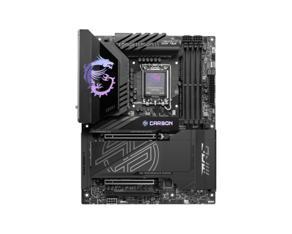MSI MPG Z890 CARBON WIFI ATX Motherboard ( Intel LGA 1851 Socket, Supports Intel Core Ultra Processors (Series 2) CPU, 4x DDR5 RAM Slots, Max 256GB RAM ) - Image 4