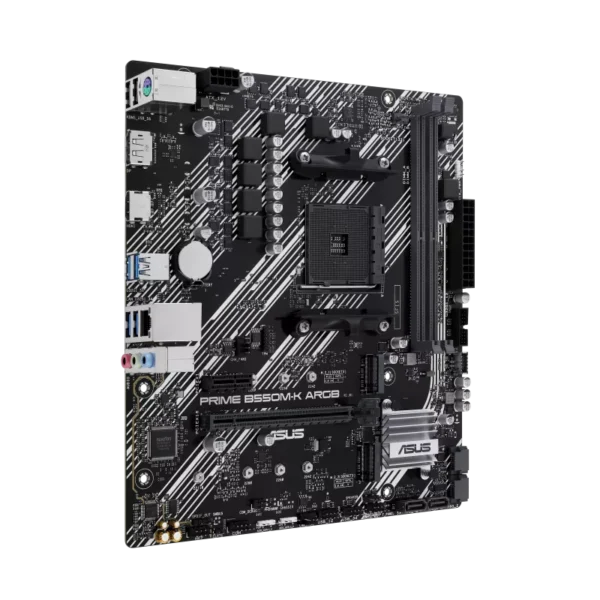 ASUS PRIME B550M-K ARGB micro-ATX Motherboard ( AMD Socket AM4, AMD Ryzen 5000 Series, 5000 G-Series, 4000 G-Series, 3000 Series Desktop CPU, 2 x DDR4 Ram slots, Max 64GB Memory ) - Image 6