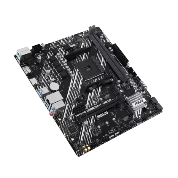 ASUS PRIME B550M-K ARGB micro-ATX Motherboard ( AMD Socket AM4, AMD Ryzen 5000 Series, 5000 G-Series, 4000 G-Series, 3000 Series Desktop CPU, 2 x DDR4 Ram slots, Max 64GB Memory ) - Image 4