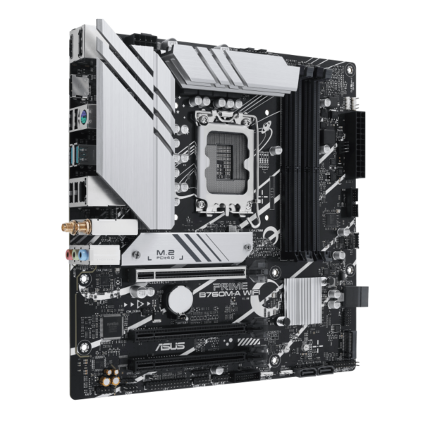 ASUS PRIME B760M-A WIFI-CSM mATX Motherboard ( Intel Socket LGA1700, Support Intel Core 14th & 13th Gen Processors, Intel Core 12th Gen, Pentium Gold and Celeron Cpu, 4 x DDR5 Ram slots, Max 128GB Memory ) - Image 4