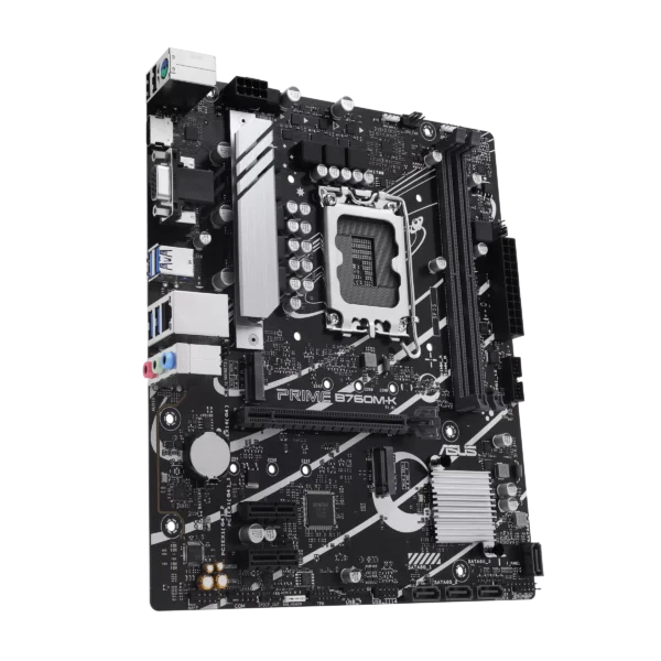 Asus PRIME B760M-K mATX Motherboard ( Support Intel LGA1700 Socket, Intel Core 14th & 13th Gen Processors, Intel Core 12th Gen, Pentium Gold And Celeron CPU, 2 x DDR5 RAM Slots, Max 96GB RAM ) - Image 6