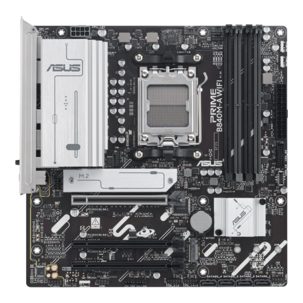 ASUS PRIME B840M-A WIFI-CSM micro-ATX Motherboard ( AMD Socket AM5, Support AMD Ryzen 9000 & 8000 & 7000 Series Desktop CPU, 4 x DDR5 Ram slots, Max 256GB Memory ) - Image 3