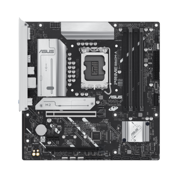 ASUS PRIME B860M-A-CSM micro-ATX Motherboard ( Intel Socket LGA1851, Support Intel Core Ultra (Series 2) CPU, 4 x DDR5 Ram slots, Max 256GB Memory ) - Image 2