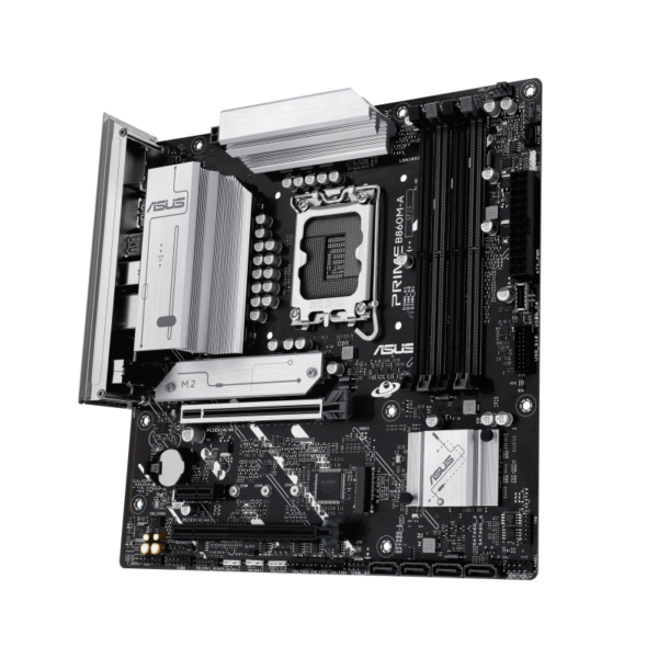 ASUS PRIME B860M-A-CSM micro-ATX Motherboard ( Intel Socket LGA1851, Support Intel Core Ultra (Series 2) CPU, 4 x DDR5 Ram slots, Max 256GB Memory ) - Image 4