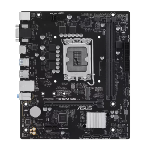 ASUS PRIME H610M-CS mATX Motherboard ( Intel Socket LGA1700, Support Intel Core 14th & 13th Gen Processors, Intel Core 12th Gen, Pentium Gold and Celeron CPU, 2 x DDR5 Ram slots, Max 96GB Memory ) - Image 2