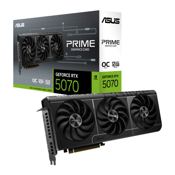 ASUS PRIME GeForce RTX 5070 12GB GDDR7 OC Edition 192-bit Gaming Graphics Card With Triple Fans ( PRIME-RTX5070-O12G )