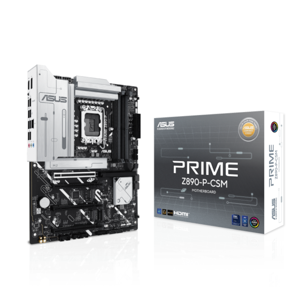 ASUS PRIME Z890-P-CSM ATX Motherboard ( Intel Socket LGA1851, Support Intel Core Ultra (Series 2) CPU, 4 x DDR5 Ram slots, Max 256GB Memory )