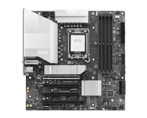 MSI PRO B860M-A WIFI mATX Motherboard ( Intel LGA 1851 Socket, Supports Intel Core Ultra Processors (Series 2) CPU, 4x DDR5 RAM Slots, Max 256GB RAM ) - Image 4
