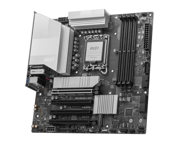 MSI PRO B860M-A WIFI mATX Motherboard ( Intel LGA 1851 Socket, Supports Intel Core Ultra Processors (Series 2) CPU, 4x DDR5 RAM Slots, Max 256GB RAM ) - Image 2