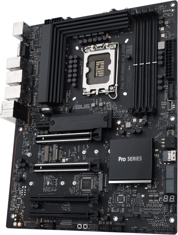 ASUS Pro WS W680-ACE IPMI ATX Motherboard ( Intel Socket LGA1700, Support Intel Core 14th & 13th Gen Processors, Intel Core 12th Gen, Pentium Gold and Celeron CPU, 4 x DDR5 Ram slots, Max 192GB Memory ) - Image 4