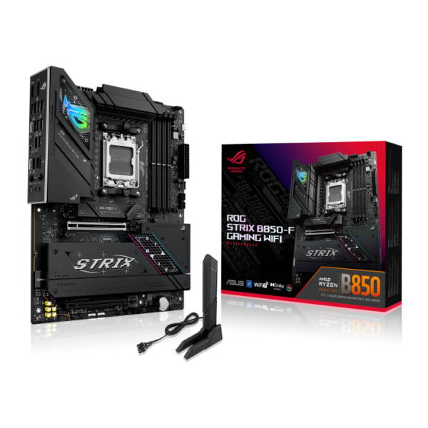 ASUS ROG STRIX B850-F GAMING WIFI ATX Motherboard ( AMD Socket AM5, Support AMD Ryzen 9000 & 8000 & 7000 Series Desktop CPU, 4 x DDR5 Ram slots, Max 256GB Memory )