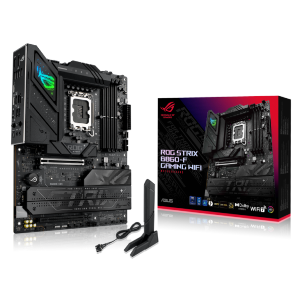 ASUS ROG STRIX B860-F GAMING WIFI ATX Motherboard ( Intel Socket LGA1851, Support Intel Core Ultra (Series 2) CPU, 4 x DDR5 Ram slots, Max 256GB Memory )