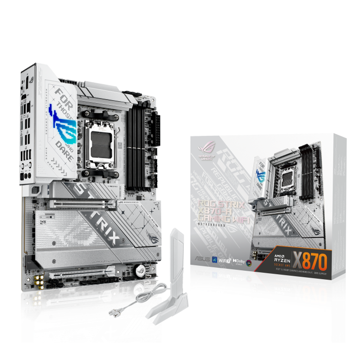 ASUS ROG STRIX X870-A GAMING WIFI ATX Motherboard ( AMD Socket AM5, Support AMD Ryzen 9000 & 8000 & 7000 Series CPU, 4 x DDR5 Ram slots, Max 256GB Memory )