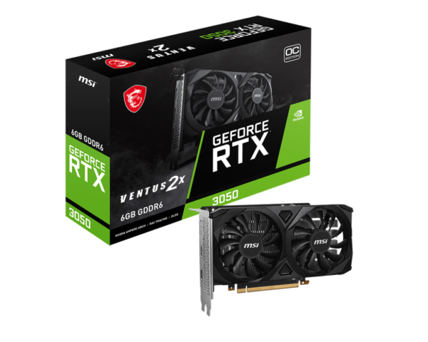 MSI GeForce RTX 3050 VENTUS 2X 6G OC 6GB GDDR6 96-bit Graphics Card With Dual Fans