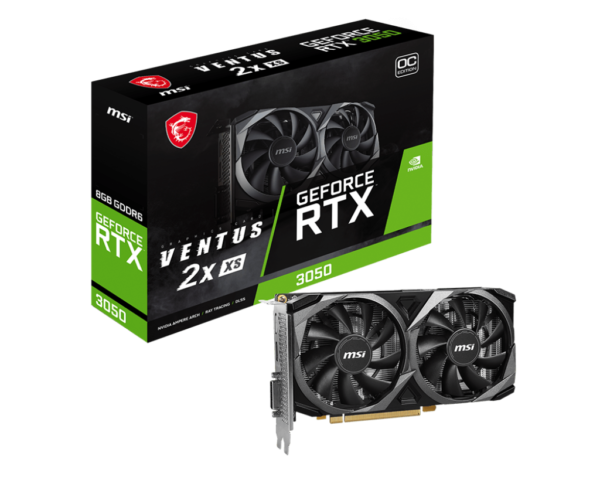 MSI GeForce RTX 3050 VENTUS 2X XS 8G OC 8GB GDDR6 128-bit Graphics Card With Dual Fans