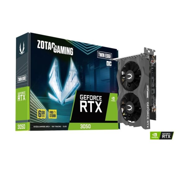 ZOTAC GAMING GeForce RTX 3050 6GB GDDR6 Twin Edge OC 96-bit Graphics Card With Dual Fans ( ZT-A30510H-10L )