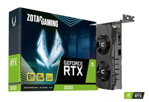 ZOTAC GAMING GeForce RTX 3050 6GB GDDR6 LP 96-bit Graphics Card With Dual Fans ( ZT-A30510L-10L )