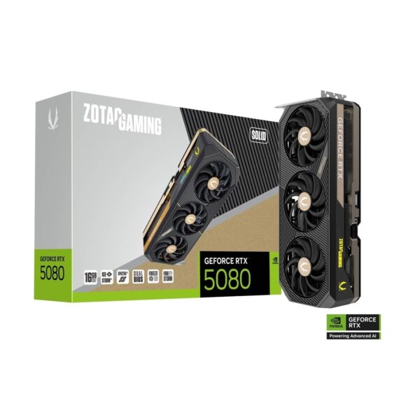 ZOTAC GAMING GeForce RTX 5080 SOLID 16GB GDDR7 256-bit Gaming Graphics Card With Triple Fans ( ZT-B50800D-10P )