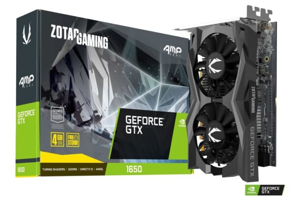 ZOTAC GAMING GeForce GTX 1650 AMP Core GDDR6 4GB GDDR6 128-bit Graphics Card With Dual Fans ( ZT-T16520J-10L )