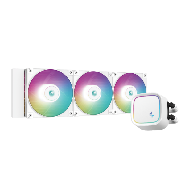 Deepcool LE720 WH 360mm Liquid CPU Cooler With 3 x 120mm New High-Performance ARGB Fans ( R-LE720-WHAMMN-G-1 )