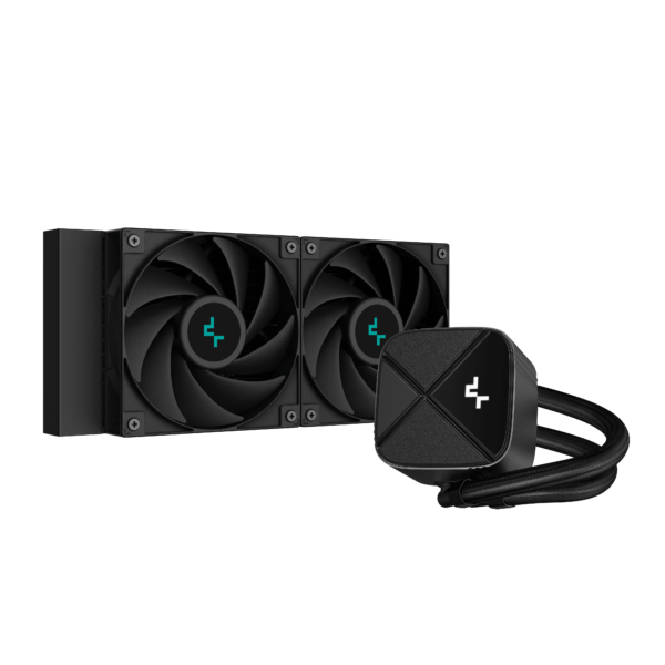 Deepcool LS520S ZERO DARK 240mm Black Liquid CPU Cooler With 2 x 120mm Highly Efficient Fans ( R-LS520-BKNNMM-G-1 )