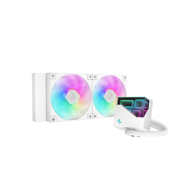 Deepcool LT240 WH ARGB 240mm Liquid CPU Cooler With 2 x 120mm Precision-Tuned FD12 ARGB Fans ( R-LT240-WHAMNC-G-1 )