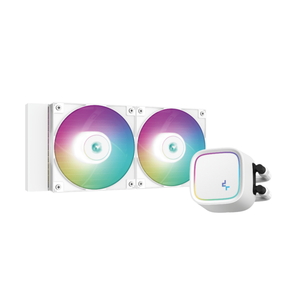 Deepcool LE520 WH 240mm White Liquid CPU Cooler With 2 x 120mm New High-Performance ARGB Fans ( R-LE520-WHAMMN-G-1 )