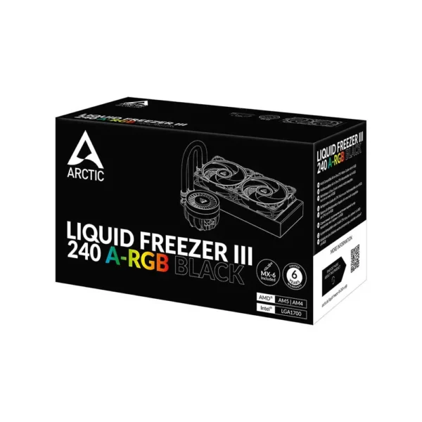 Arctic Liquid Freezer III 240 A-RGB Liquid Multi Compatible All-in-One CPU Water Cooler With 2 x 120mm P12 PWM PST A-RGB Fans ( ACFRE00142A ) - Image 4