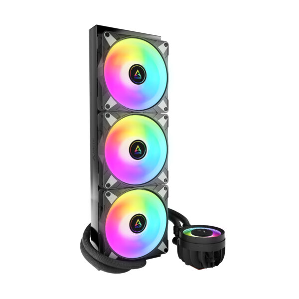 Arctic Liquid Freezer III 420 A-RGB Multi Compatible All-in-One Black CPU Water Cooler With 3 x 140mm P14 PWM PST A-RGB Fans ( ACFRE00145A ) - Image 2