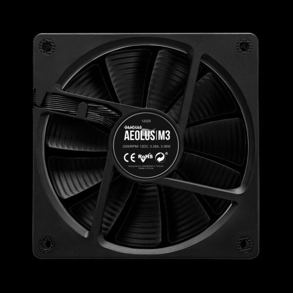 Gamdias AEOLUS M3-1201 ARGB PWM 120 mm Ultra Performance Silent Acoustics Single Pack Chassis Fan - Image 6