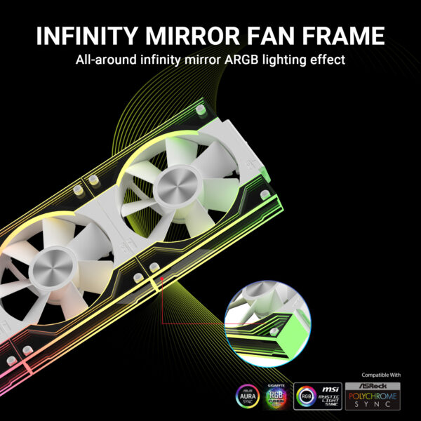 Ant Esports Quartzflow White 120mm 2000 RPM 3 in 1 ARGB Chassis Fan ( AESP0342 ) - Image 4