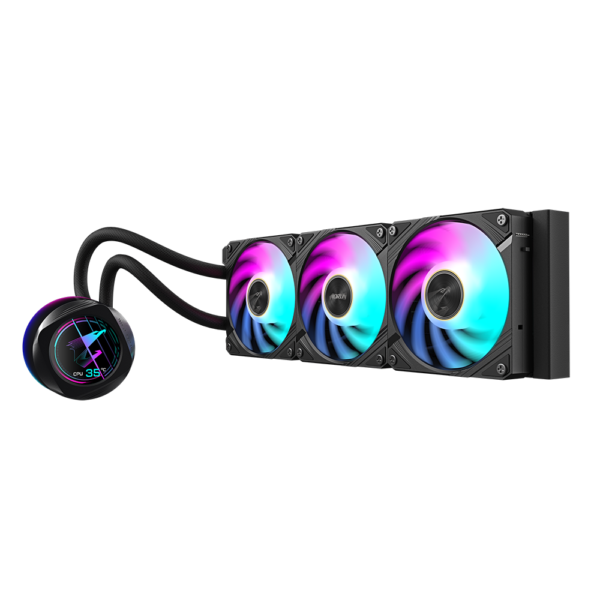 Gigabyte AORUS WATERFORCE X II 360 360mm Black CPU Liquid Cooler With 3 x 120mm ARGB Fans - Image 2