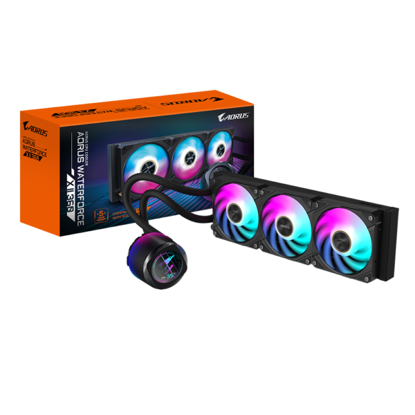 Gigabyte AORUS WATERFORCE X II 360 360mm Black CPU Liquid Cooler With 3 x 120mm ARGB Fans