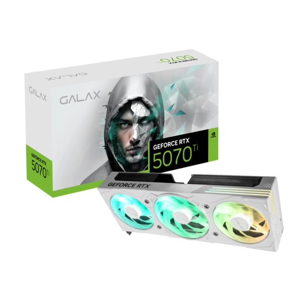 GALAX GeForce RTX 5070 Ti EX Gamer 1-Click OC White 16GB GDDR7 256-bit Gaming Graphics Card With Triple Fans ( 57IZN6MDBVGW )