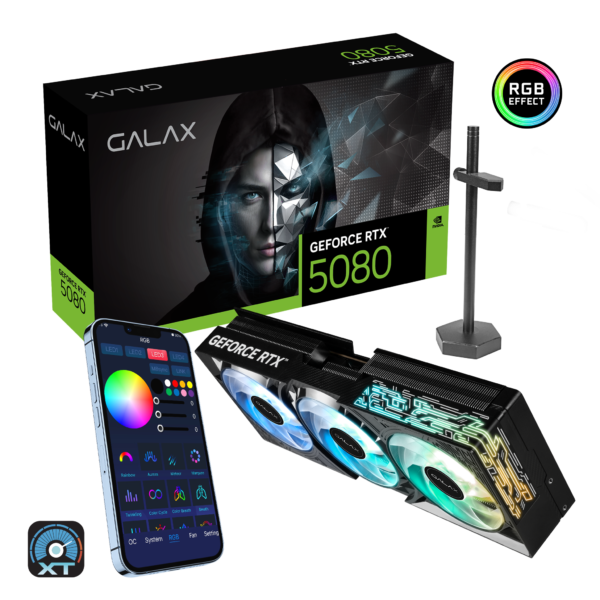 GALAX GeForce RTX 5080 1-Click OC 16GB GDDR7 256-bit Gaming Graphics Card With Triple Fans ( 58NZN6MDBBOC ) - Image 12