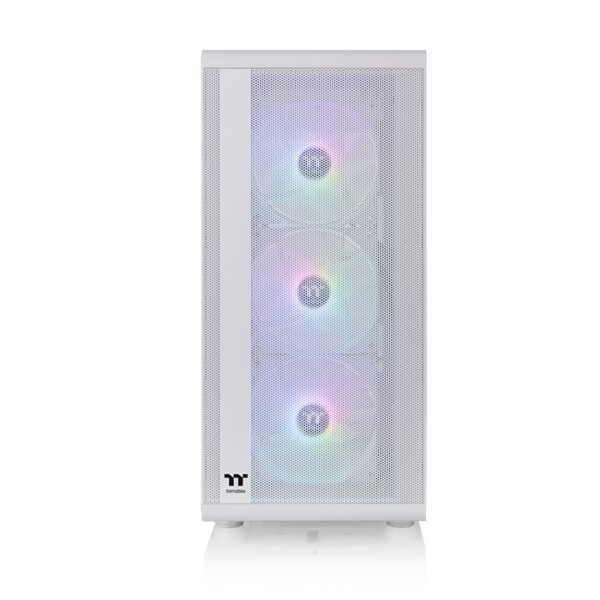 Thermaltake S200 TG ARGB Snow Mid Tower ATX 3mm Tempered Glass White Chassis  With Three Preinstalled Hydraulic Bearing 120mm ARGB Lite Front Fans ( CA-1X2-00M6WN-00 ) - Image 2