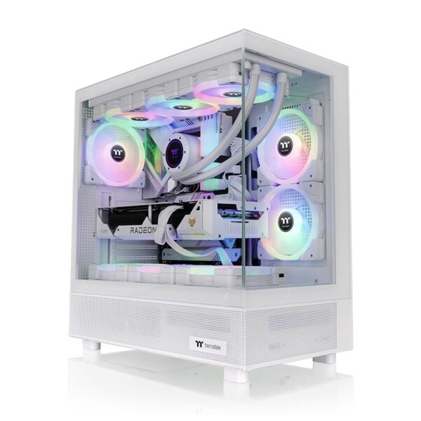 Thermaltake View 270 TG ARGB Snow Mid Tower E-ATX Tempered Glass Chassis With Pre-installed CT140 ARGB Sync PC Cooling Fan ( CA-1Y7-00M6WN-00 )