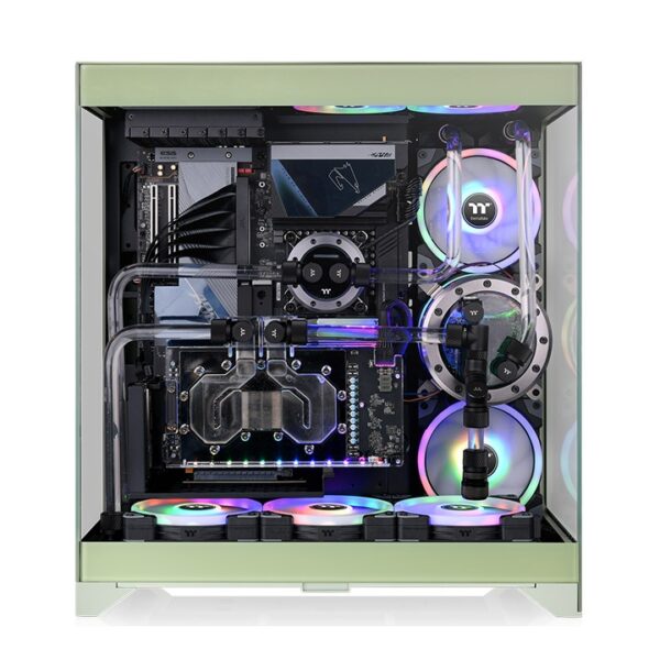 Thermaltake CTE E550 TG Mid Tower E-ATX 4mm Tempered Glass Matcha Green Chassis ( CA-1Z8-00MEWN-00 ) - Image 2