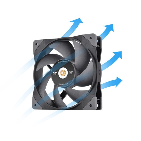 Thermaltake TT Premium Edition SWAFAN GT12 120mm 2000 RPM Black Single Fan Pack PC Cooling Fan ( CL-F155-PL12BL-A ) - Image 3