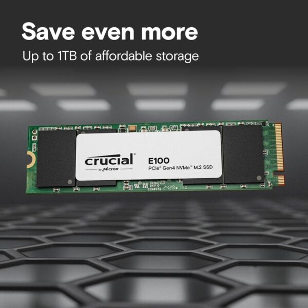 Crucial E100 1TB M.2 NVMe PCIe Gen4 Internal SSD ( CT1000E100SSD8 ) - Image 4