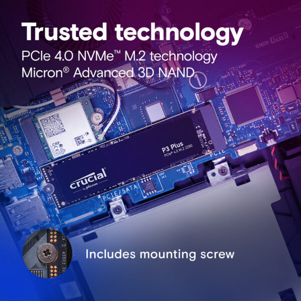 Crucial P3 Plus 1TB M.2 NVMe PCIe Gen 4 Internal SSD ( CT1000P3PSSD8 ) - Image 3