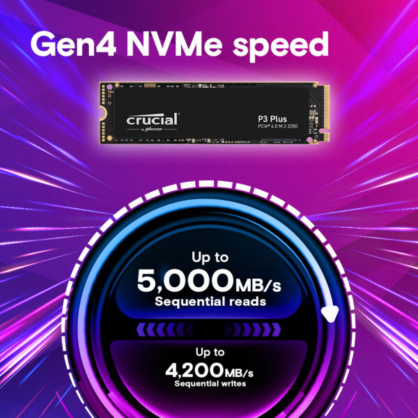 Crucial P3 Plus 1TB M.2 NVMe PCIe Gen 4 Internal SSD ( CT1000P3PSSD8 ) - Image 5