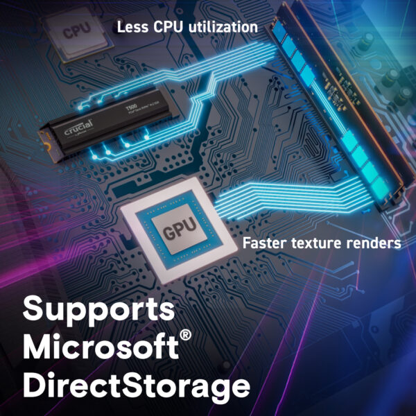 Crucial T500 2TB M.2 NVMe PCIe Gen4 Internal SSD With Heatsink ( CT2000T500SSD5 ) - Image 5