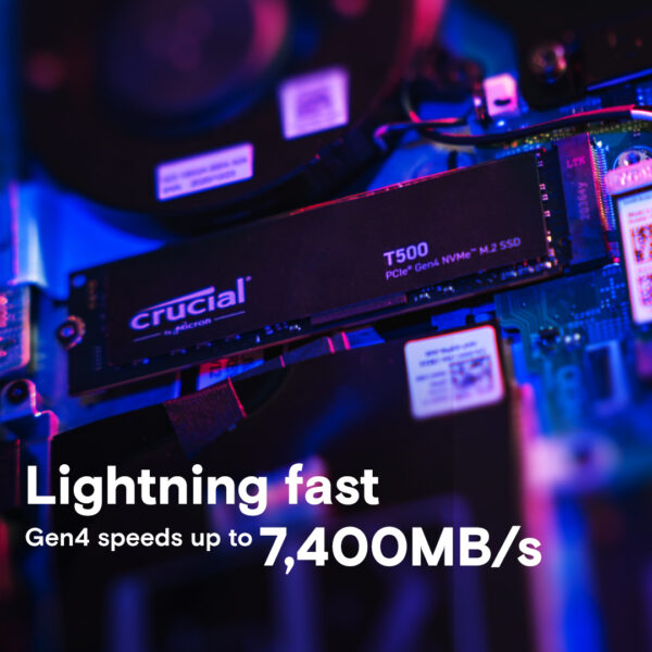 Crucial T500 500GB PCIe Gen4 NVMe M.2 Internal SSD ( CT500T500SSD8 ) - Image 2