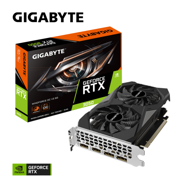 Gigabyte GeForce RTX 3050 WINDFORCE OC V2 6G 6 GB GDDR6 96-Bit Gaming Graphics Card With Dual Fans ( GV-N3050WF2OCV2-6GD ) - Image 3